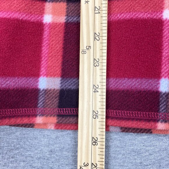 Eddie Bauer Women's Fleece Pullover Sweatshirt Sz Small Red Plaid Mock Neck NWOT - Picture 6 of 8